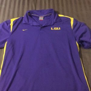 LSU Collared shirt Nike dry fit